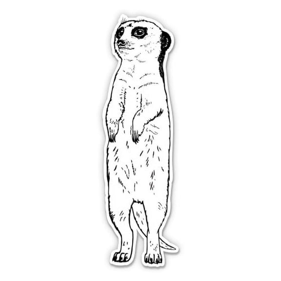 Meerkat - 5" Vinyl Sticker - For Car Laptop I-Pad - Waterproof Decal