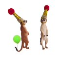 thumbnail image 1 of Meerkat Cake Topper, Mini Meerkat Party Hats Animal Cake Topper With Birthday Party Hat And Balloon For Wild Meerkat Theme Baby Shower Cake Decorations Party Supplies, 1 of 8