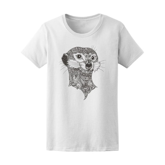 Meerkat Floral Zendala Doodle T-Shirt Women -Image by Shutterstock, Female XX-Large