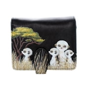 Meerkats Small Zipper Wallet, Black