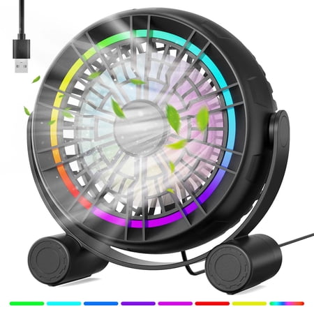 MeesMeek Desk Fan, 3 Speed Airflow, 360° Rotation Personal Fan, Table Desktop Cooling Fan, USB Mini Table Air Circulator Fan Ideal for Home, Bedroom, Dorm & Office