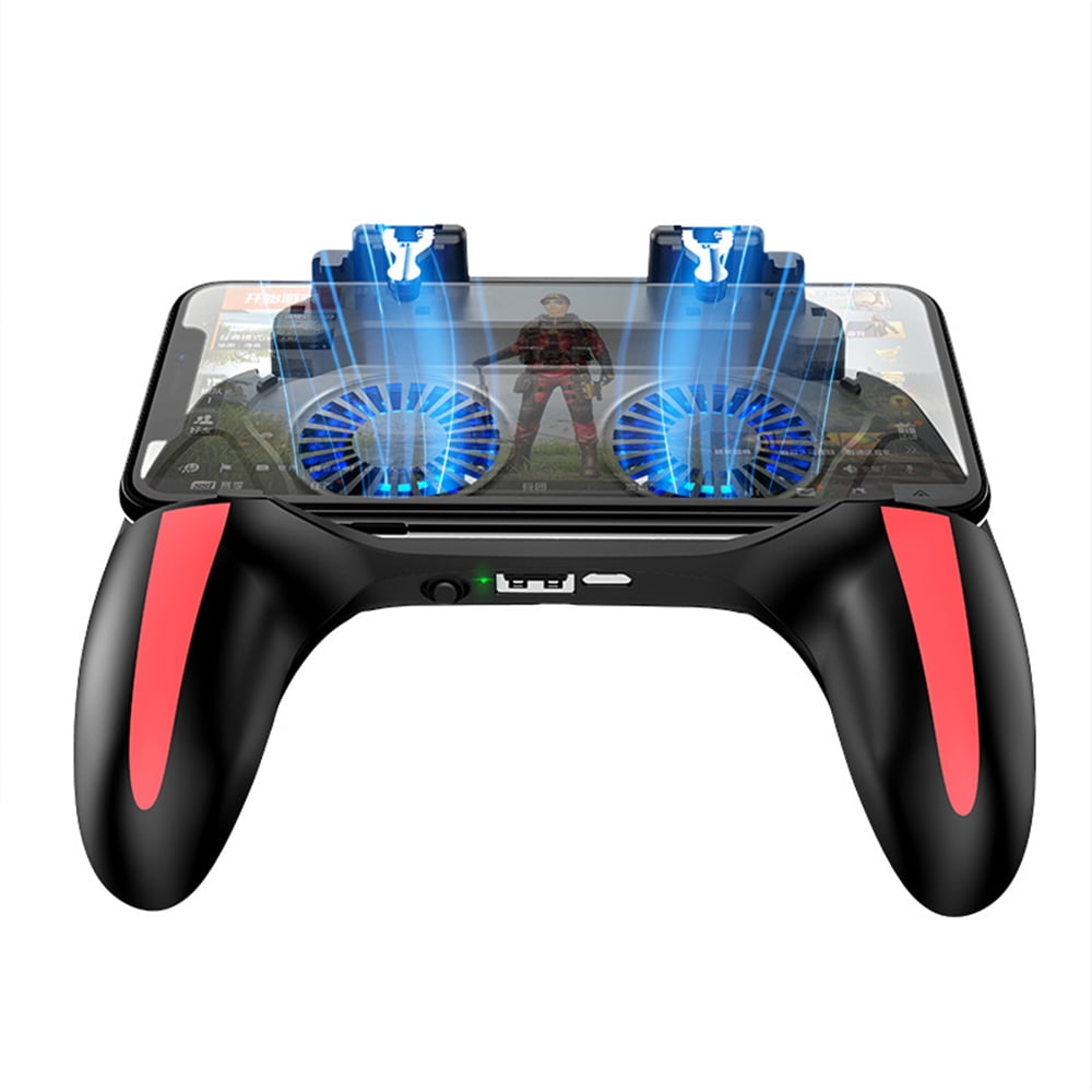 MeesMeek Mobile Game Controller with Cooling Fan for Pubg Trigger Dual ...