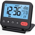 thumbnail image 1 of MeesMeek Digital Travel Alarm Clock for Bedroom Office - 3.14 inch Display, 10s Backlight, 9 Mins Snooze, 12/24H, Weekend Mode, Date and Temp, Battery Include (Black), 1 of 7