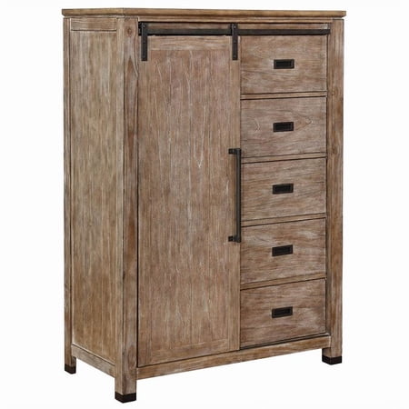 Meester 5-drawer Man's Chest Rustic Barn Door