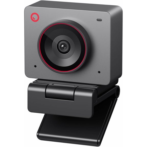 Meet 2-4K Webcam for PC with 1/2" Sensor, AI Framing & Autofocus, Beauty Mode, Lightweight, Gesture Control, HDR, Dual Microphone, 60 FPS, Web Cam for Streaming, Meeting, Gaming. (Space Grey)