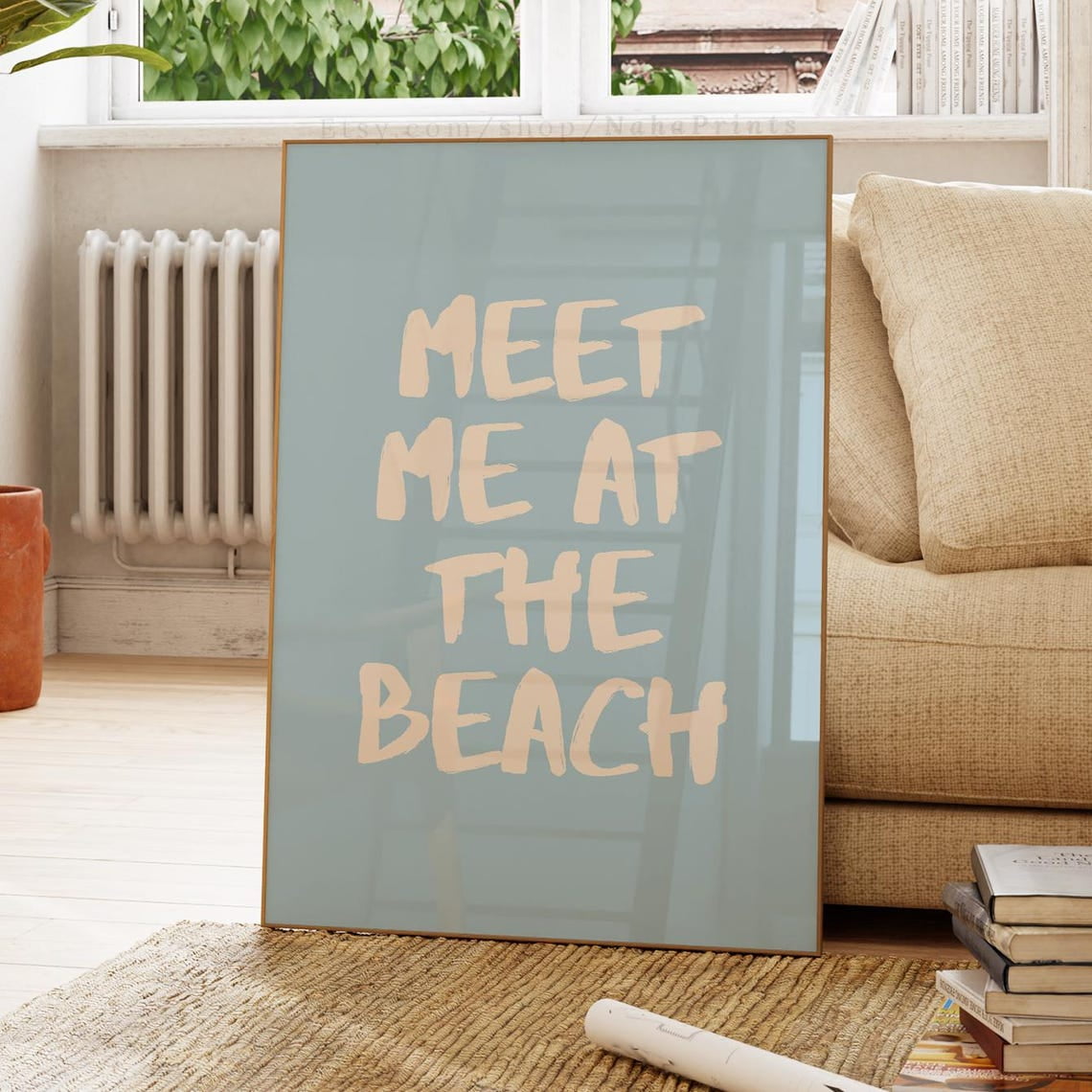 Meet Me At The Beach Print,