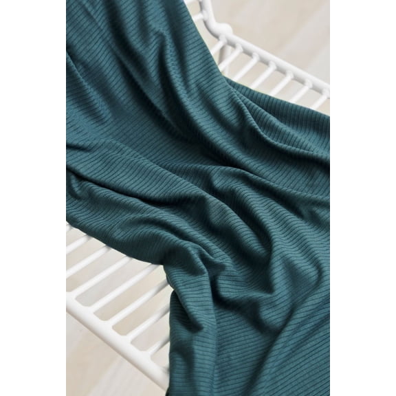 Meet MILK Derby Tencel Modal Rib Stretch Knit Fabric Green - per yard