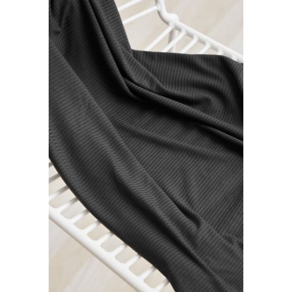 Meet MILK Derby Tencel Modal Rib Stretch Knit Fabric Grey - per yard