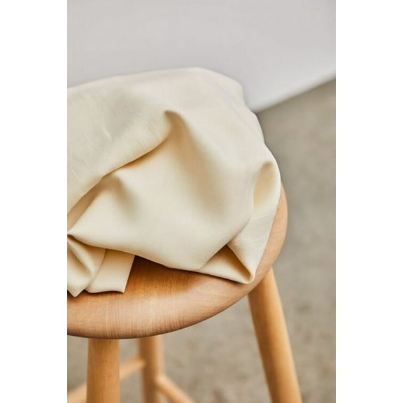 Meet MILK Lane Jacquard Tencel Lyocell Crepe Fabric Beige - per yard
