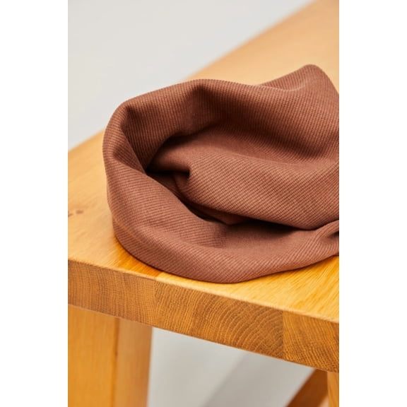 Meet MILK Neva Tencel Lyocell Cotton Rib Stretch Knit Fabric Brown - per yard