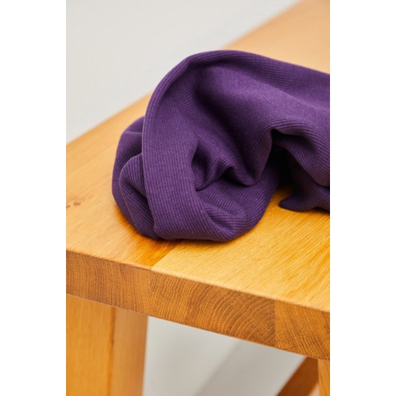 Meet MILK Neva Tencel Lyocell Cotton Rib Stretch Knit Fabric Purple - per yard