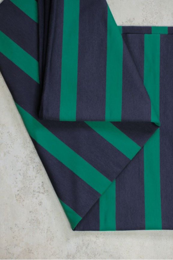 Sava Sweat Tencel Modal Fleece Back Sweatshirt Stretch Knit Fabric Dark Navy & Frog - per yard