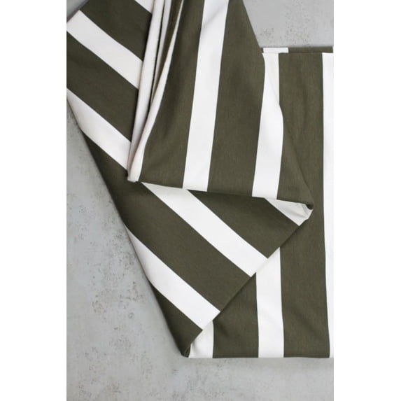 Meet MILK Sava Sweat Tencel Modal Fleece Back Sweatshirt Stretch Knit Fabric Khaki & Shell - per yard