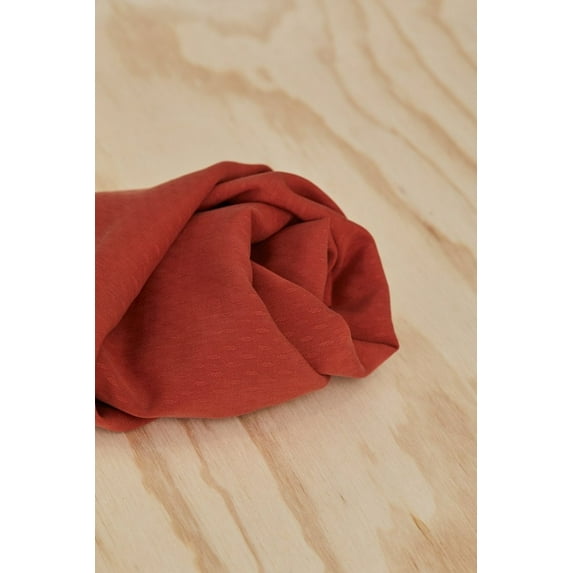 Meet MILK Tencel Lyocell Diamond Jacquard Crepe Fabric Red - per yard