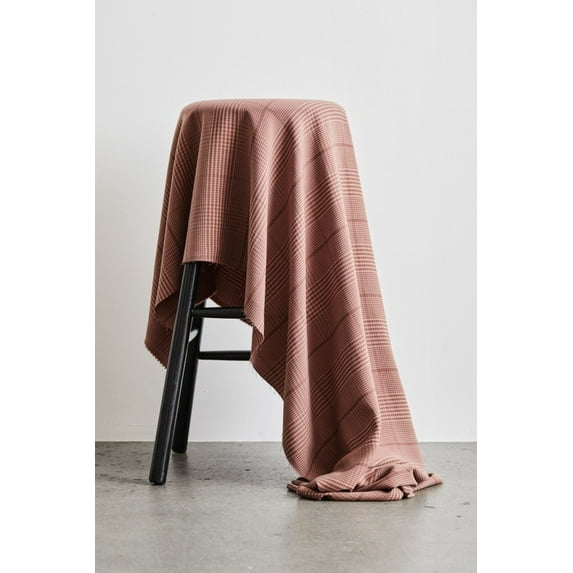 Meet MILK Tencel Plaid Check Fabric Old Rose - per yard