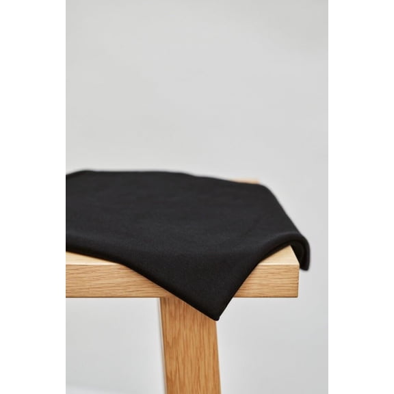 Meet MILK Two Face Code Interlock Tencel Lyocell Cotton Stretch Knit Fabric, Black Solid for Dressmaking, 59" Wide, By the Yard