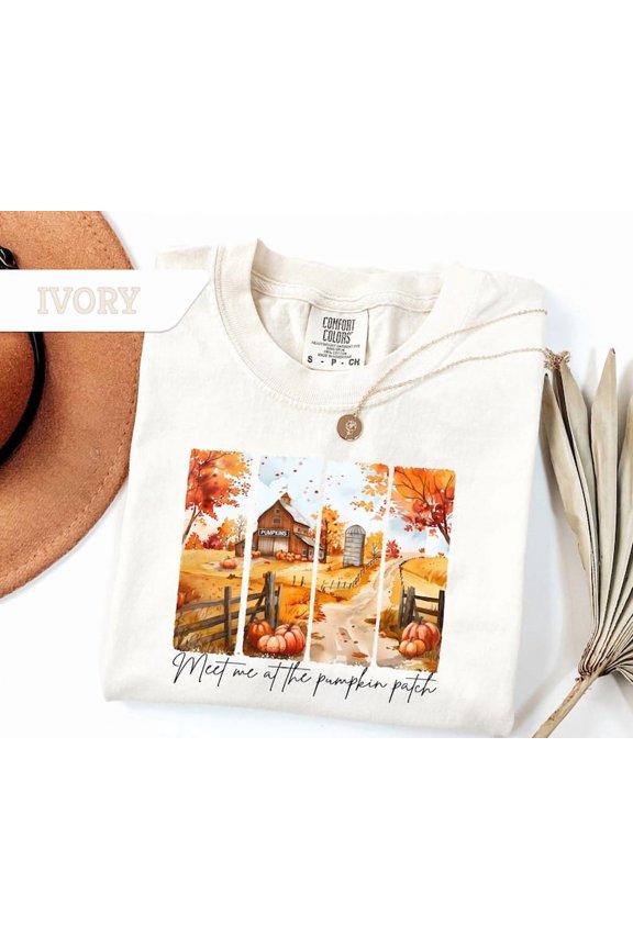 Meet Me At Pumpkin Patch Fall Vibes Pumpkin Patch Autumn T-Shirt All Size S-3XL