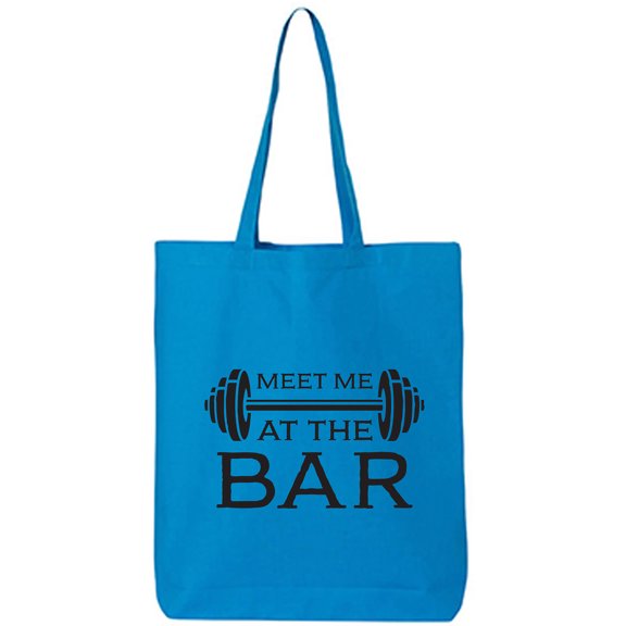 Meet Me At The Bar Cotton Canvas Tote Bag