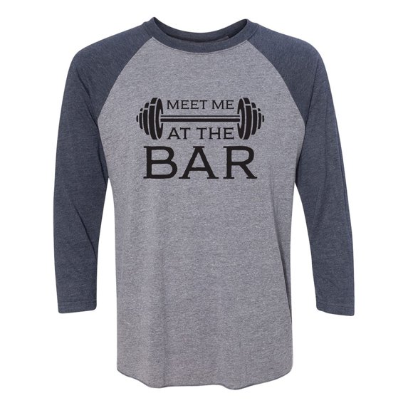 Meet Me At The Bar Unisex 3/4 Sleeve Baseball Raglan Tee