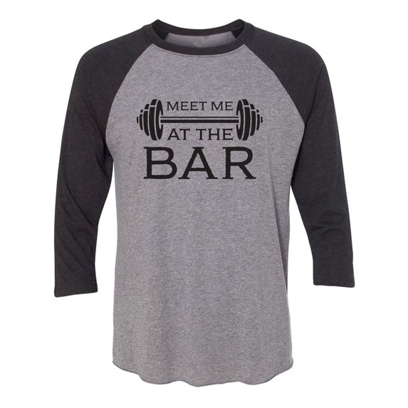 Meet Me At The Bar Unisex 3/4 Sleeve Baseball Raglan Tee