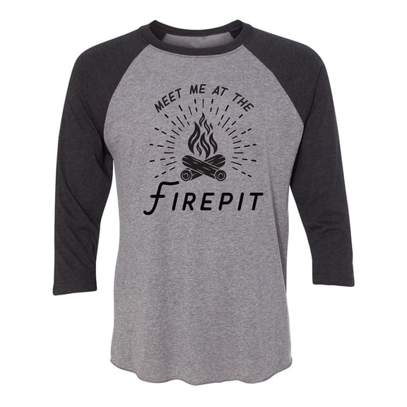 Meet Me At The Firepit Unisex 3/4 Sleeve Baseball Raglan Tee