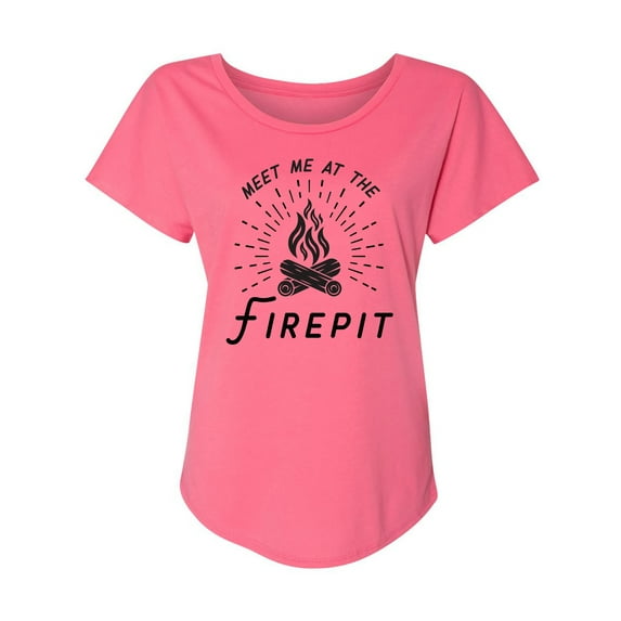 Meet Me At The Firepit Womens Dolman Tee