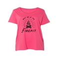 thumbnail image 1 of Meet Me At The Firepit Womens Plus Size Scoopneck Tee, 1 of 1