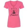 thumbnail image 1 of Meet Me At The Firepit Womens V-Neck T-Shirt, 1 of 2