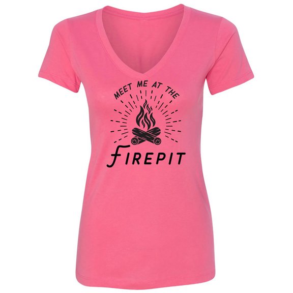 Meet Me At The Firepit Womens V-Neck T-Shirt