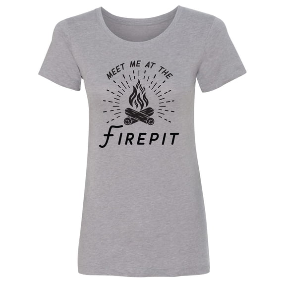 Meet Me At The Firepit Womens crewneck tee
