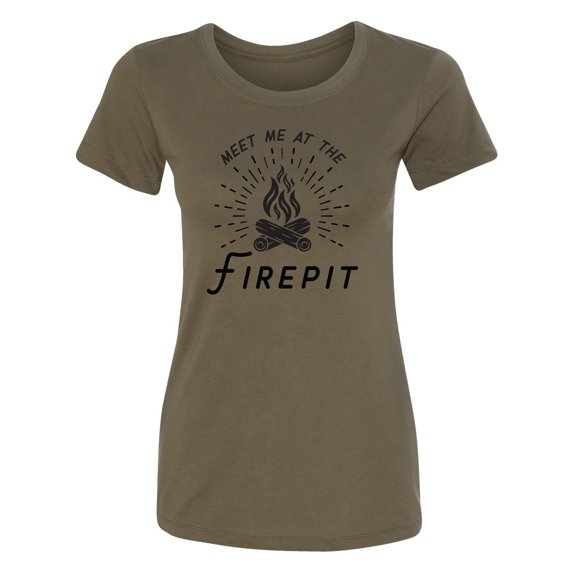 Meet Me At The Firepit Womens crewneck tee