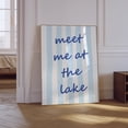thumbnail image 1 of Meet Me At The Lake Blue Lake House Poster, Unframed Size 8x12, 1 of 2