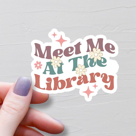 Meet Me Library Book Bookish Book Lover S516 Sticker