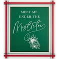 Meet Me Under the Mistletoe Traditional Hanging Christmas Sign, 18 inch