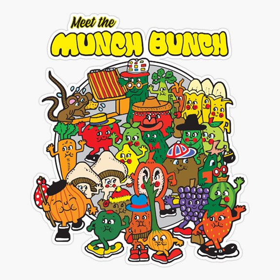 Meet The Munch Bunch Er, Phone Decal Water Bottle Stickers Car Decals, Funny Birthday Gift