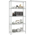 Meet perfect Adjustable 5Shelf Shelving Unit Storage Rack Utility Rack
