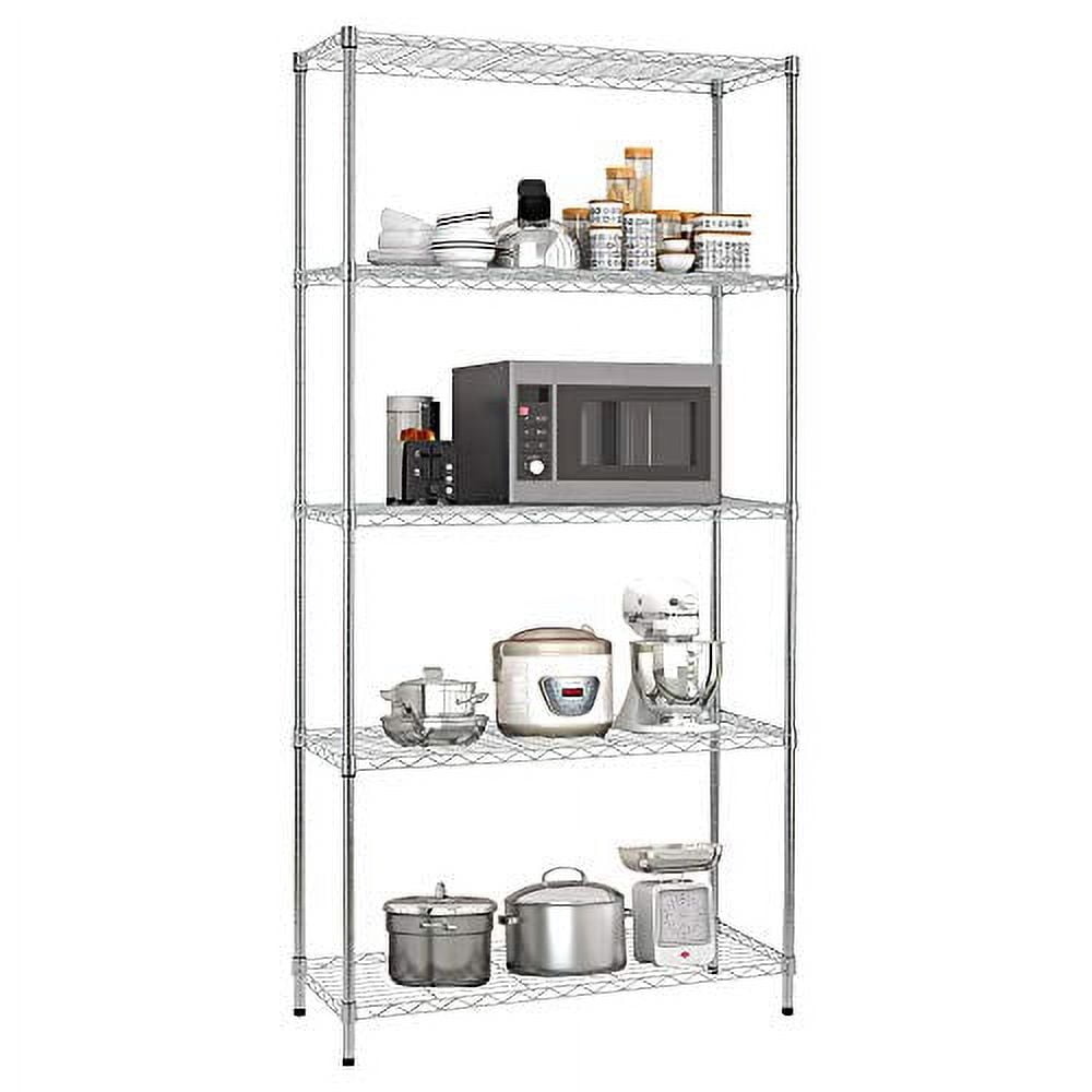 Meet perfect Adjustable 5-Shelf Shelving Unit Storage Rack Utility Rack ...