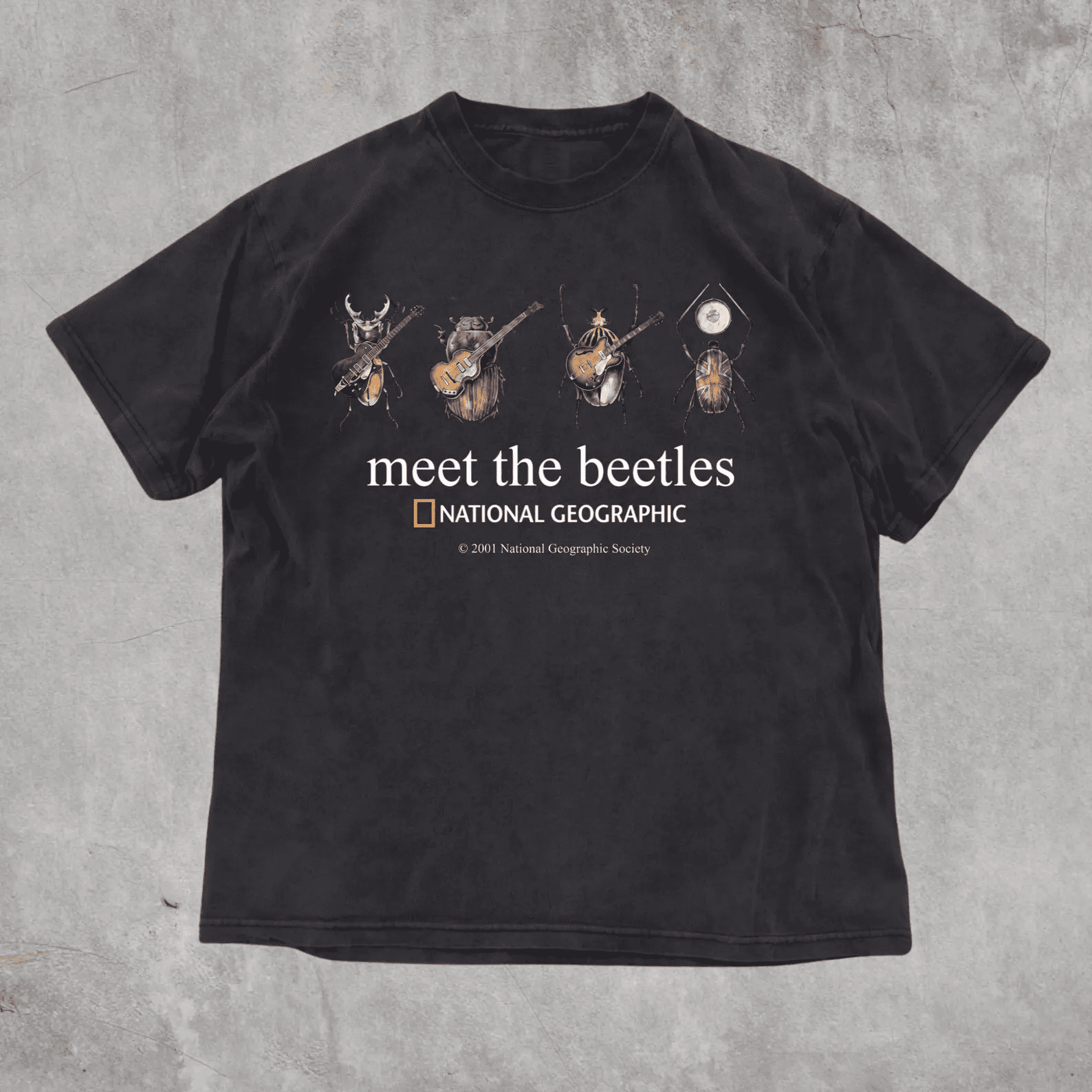 Meet the Beetles T-Shirt, Musical Insect Graphic, Unisex, Black, S-4XL ...
