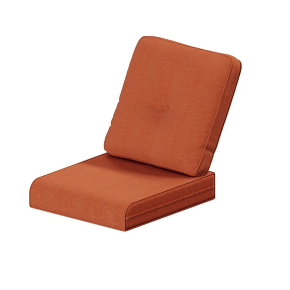 MeetLeisure 4 Inch Outdoor Cushions, Suitable for Patio Furniture, Water-Resistant & Fade-Resistant, 1 Set, Orange