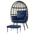 thumbnail image 1 of MeetLeisure Outdoor / Indoor Egg Chair with Ottoman & Cushions,Blue, 1 of 8