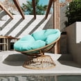 thumbnail image 1 of MeetLeisure 38 Inch Papasan Chair Handwoven Wicker with Thcik Olefin Cushion,Sturdy Steel Frame,Rattan Swivel Chair Waterproof for Living Room,Bedroom,Lounge,Indoor Outdoor,Blue Green, 1 of 7