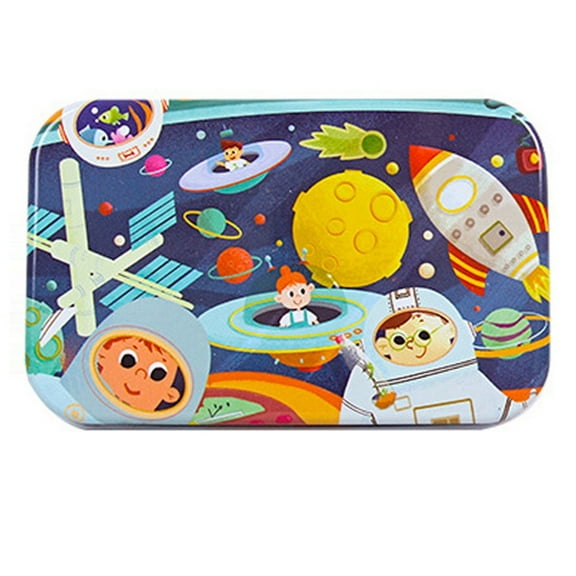 MeetYTOYS 60 Piece Puzzles in a Metal Box, Educational Jigsaw Puzzles Games Toys