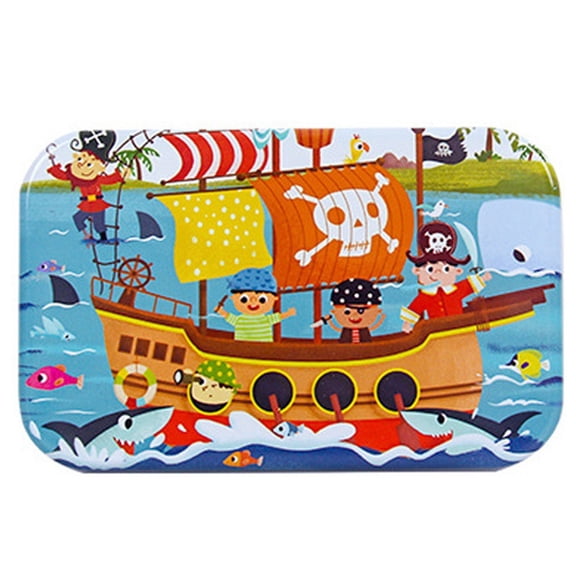 MeetYTOYS 60 Piece Puzzles in a Metal Box, Educational Jigsaw Puzzles Games Toys