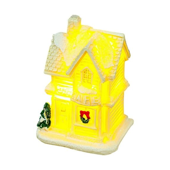 MeetYTOYS Christmas Houses Village LED Lighted Lantern Miniature Resin Ornament Kits Home Outdoor Decor Christmas Gifts