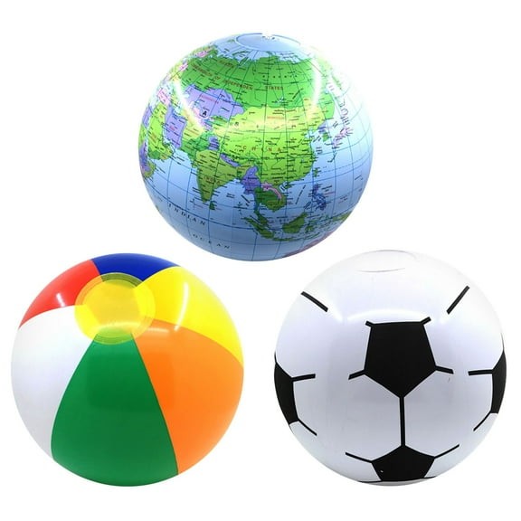 MeetYTOYS 3Pcs Beach Balls for Pool, 12'' Inflatable Swimming Pool Toys for Summer Water Games Birthday Party Supplies Christmas Seasonal