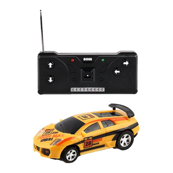 MeetYTOYS Remote Control Car RC Cars for 1:18 Electric Vehicle Toy Car Hobby Racing Car Toys with 4x Roadblocks & Controller, Birthday Gift(Yellow)