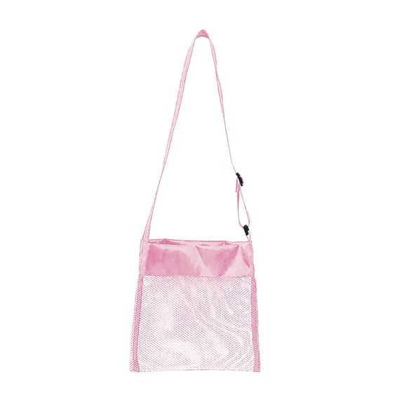 MeetYTOYS Seashell Bags Beach Mesh Shell Bag, Beach Bag for with Adjustable Carrying Straps for Collecting Fruit Vegetable Snacks or Toys,Light-pink Christmas Seasonal