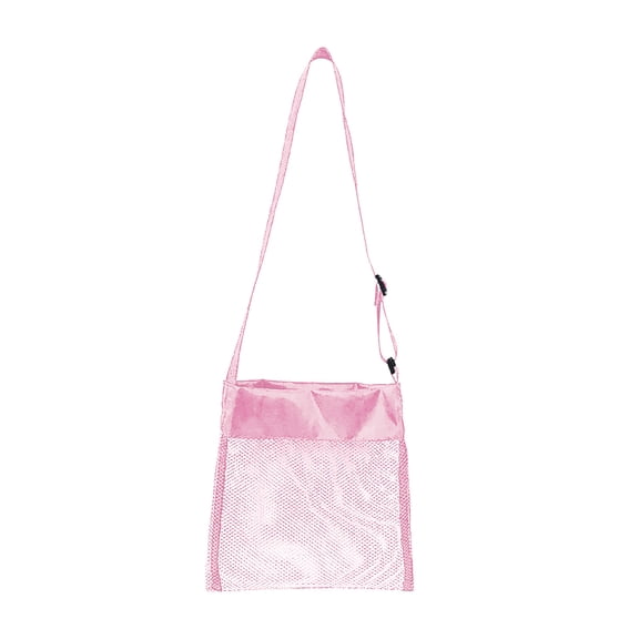 MeetYTOYS Seashell Bags Beach Mesh Shell Bag, Beach Bag for with Adjustable Carrying Straps for Collecting Fruit Vegetable Snacks or Toys,Light-pink Christmas Seasonal