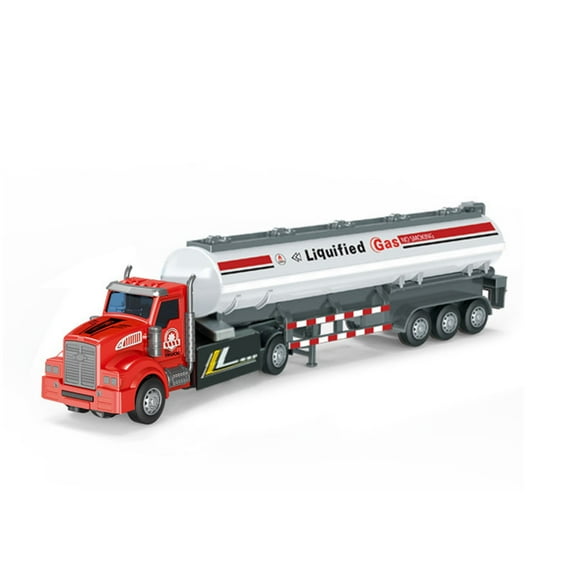 MeetYTOYS Tanker Trailer Vehicles Toys, 1:35 Scale Tanker Truck, Toy Trucks for (13.2x3.5x2.4inches) Christmas Seasonal
