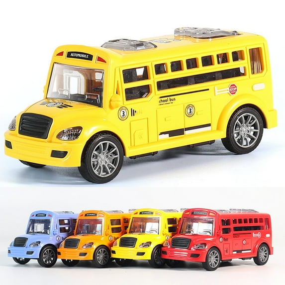 MeetYTOYS Christmas Clearance Yellow School Bus Toy for Kids, 5 Inch Pull Back Car Toy Vehicles, Birthday Gift for Boys and Girls